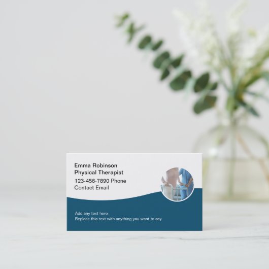 PhysiotherapeutModerne Visitenkarten Visitenkarte (Stehend Vorderseite)