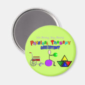 Physiotherapie-Assistent gibt einzigartige Grafike Magnet (Vorderseite/Rückseite)