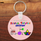 Physiotherapie-Assistent gibt einzigartige Grafike Schlüsselanhänger (Vorderseite)
