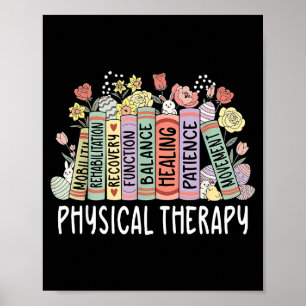 Physiotherapie Blumenbuch Ostern PT Physiotherapeu Poster
