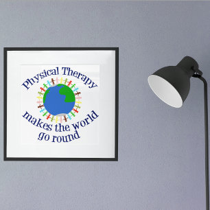 Physiotherapie bringt die Welt zum Laufen Poster