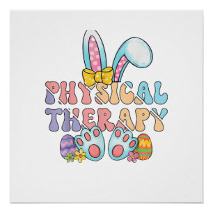 Physiotherapie Frohe Ostern Hase Eier PT Therapeu Poster