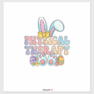 Physiotherapie Frohe Ostern Hase Eier PT Therapeut Aufkleber