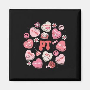 Physiotherapie Groovy Valentinstag Herz Süßigkeite Magnet