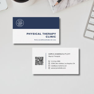 Physiotherapie-Klinik Individueller Logo-QR-Code Visitenkarte
