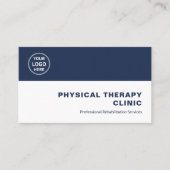 Physiotherapie-Klinik Individueller Logo-QR-Code Visitenkarte (Vorderseite)