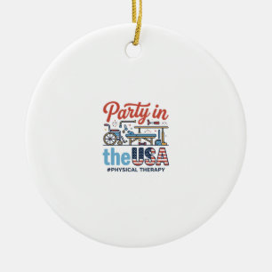 Physiotherapie-Party in den USA Vintage T-Shirt_ Keramik Ornament