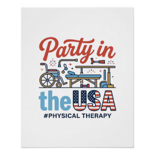 Physiotherapie-Party in den USA Vintage T-Shirt_ Poster