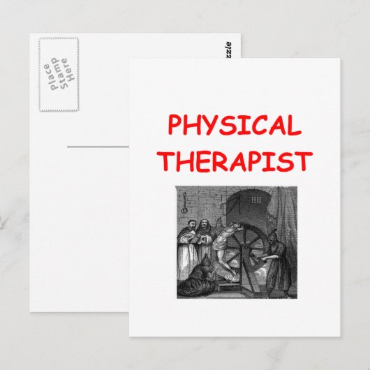 Physiotherapie Postkarte (Vorne/Hinten)