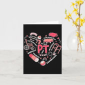 Physiotherapie Pt Valentinstag Herzform Physical Karte (Gelbe Blume)