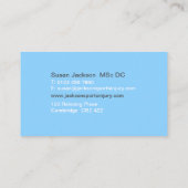 Physiotherapie-Visitenkarte Visitenkarte (Rückseite)