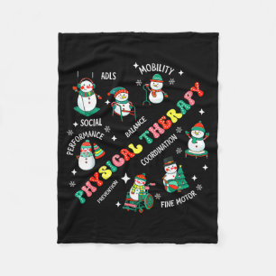 Physiotherapie Weihnachtsmann Schneemann Pt Physio Fleecedecke