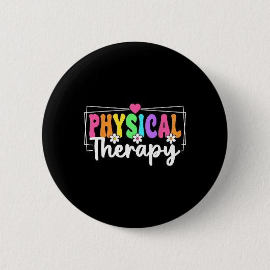Physiotherapie Zurück zur Schule Physiotherapeut Button (Vorderseite)