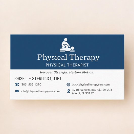 Physiotherapiepraxis  visitenkarte