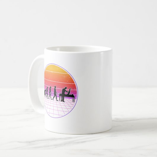 Physiotherapist Evolution Vaporwave Physio Kaffeetasse (Vorderseite Links)