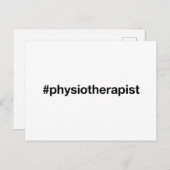 PHYSIOTHERAPIST Hashtag Postkarte (Vorne/Hinten)