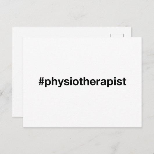 PHYSIOTHERAPIST Hashtag Postkarte (Vorne/Hinten)