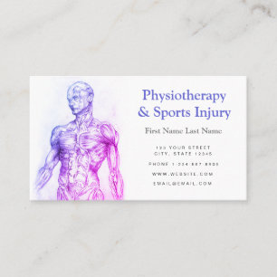 Physiotherapy and Sports Injury Business Card Visitenkarte