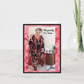 Physisch hier, aber geistig dort Grußkarte Karte (Vorderseite)