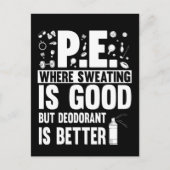 Physische Bildung PE Lehrer Joke Postkarte (Vorderseite)