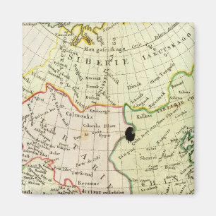 Physische Karte Asiens Magnet