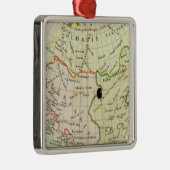 Physische Karte Asiens Silbernes Ornament (Rechts)