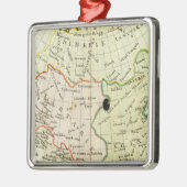 Physische Karte Asiens Silbernes Ornament (Links)