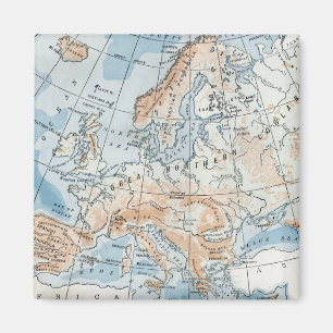 Physische Karte von Europa (1916) Magnet