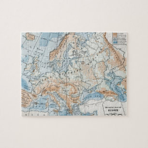 Physische Karte von Europa (1916) Puzzle