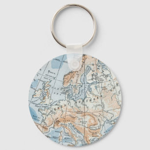 Physische Karte von Europa (1916) Schlüsselanhänger