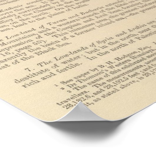 Physische Merkmale Europas, Asiens Poster (Ecke)