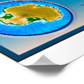 Physische und politische Weltkarte Poster (Ecke)