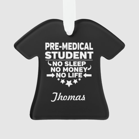 Physische Uni Student kein Leben oder Geld Ornament (Rückseite)