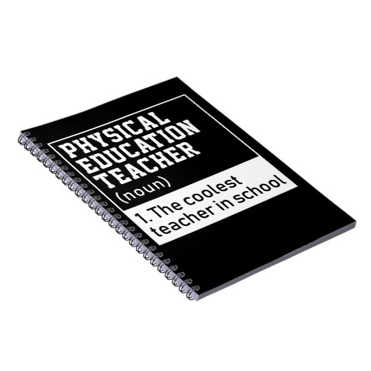 Physischer Lehrer für Bildung Definition P.E. Notizblock (Rechte Seite)