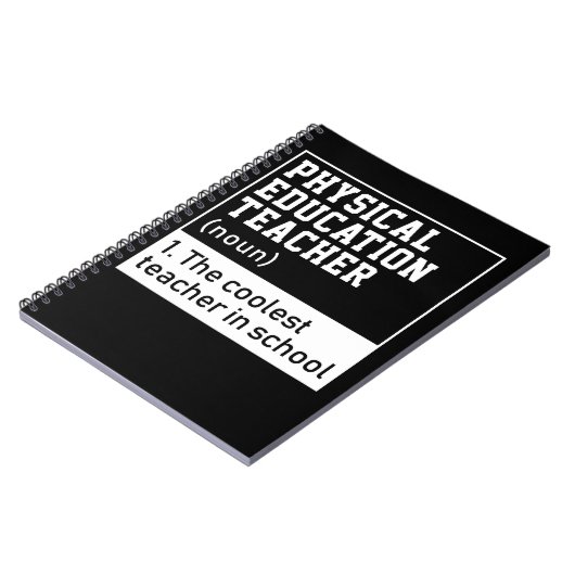 Physischer Lehrer für Bildung Definition P.E. Notizblock (Linke Seite)