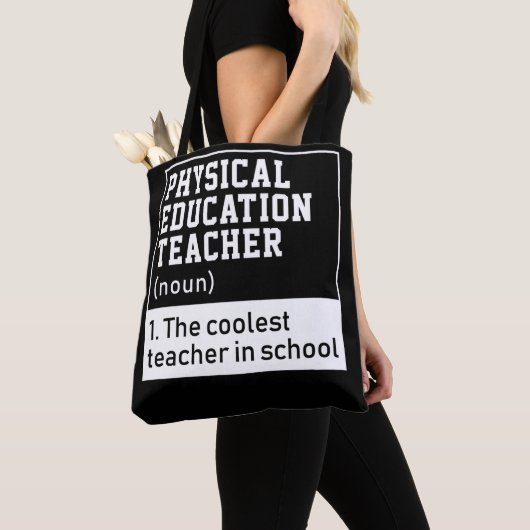 Physischer Lehrer für Bildung Definition P.E. Tasche (Von Nahem)