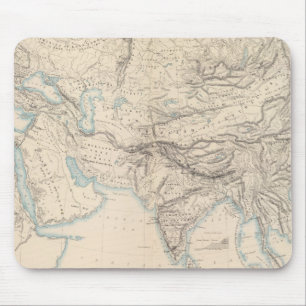Physisches Europa und Asien Mousepad
