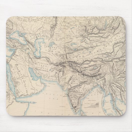 Physisches Europa und Asien Mousepad (Vorne)