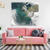 Phytoplankton blüht im Nordatlantik Leinwanddruck (Insitu (Wohnzimmer))