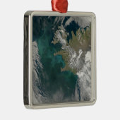 Phytoplankton blüht im Nordatlantik Silbernes Ornament (Rechts)