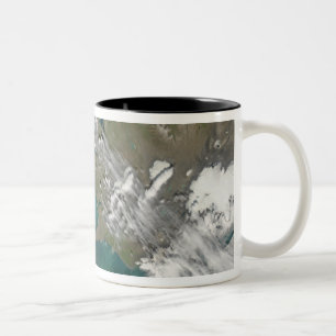 Phytoplanktonblüte im Nordatlantik Zweifarbige Tasse