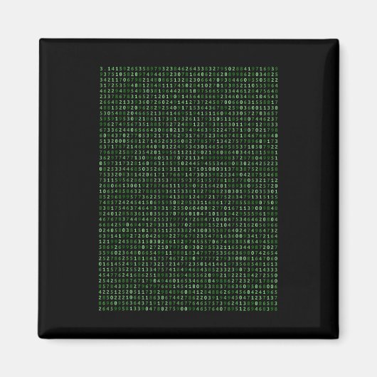Pi 2025-stellige Zahlen: Cooles Design für Mathema Magnet (Vorne)