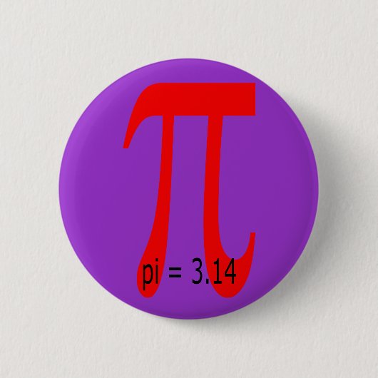 pi = 3,14159265 button (Vorderseite)