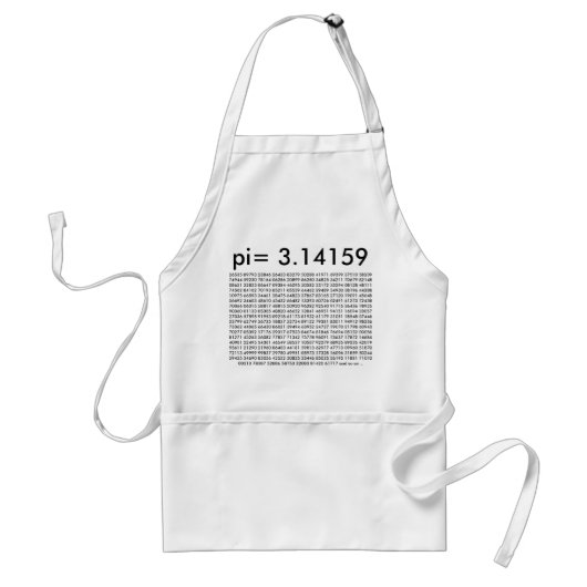pi= 3.14159 and so on Math Science pi Day Digitali Schürze (Vorne)