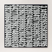 pi= 3.14159 Mathematik pi Day Pi Digits Black and  Puzzle (Horizontal)