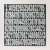pi= 3.14159 Mathematik pi Day Pi Digits Black and  Puzzle (Vertikal)