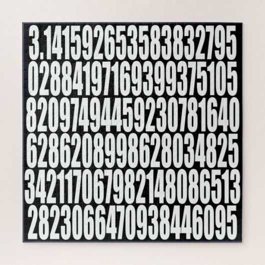 pi= 3.14159 Mathematik pi Day Pi Digits Black and  Puzzle (Vertikal)