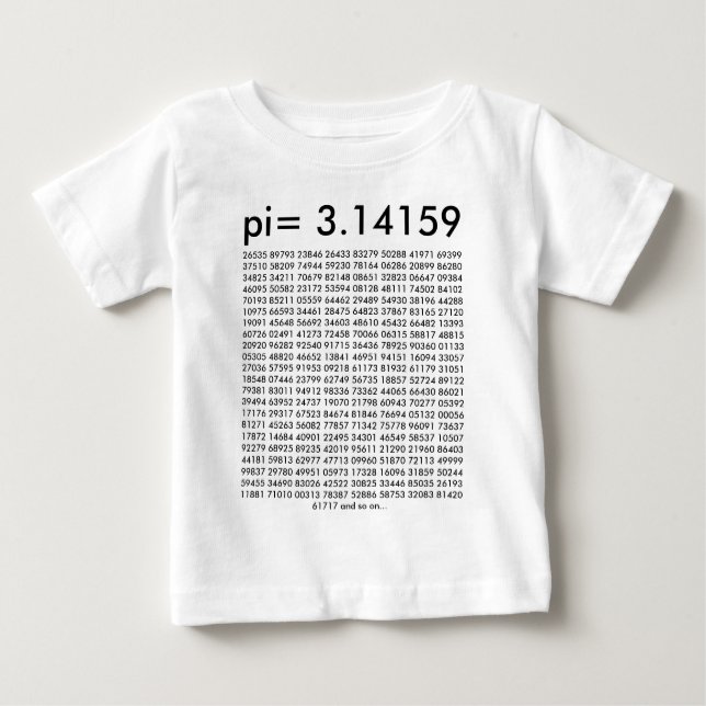 pi= 3.14159 und so an den mathematischen Mode pi D Baby T-shirt (Vorderseite)