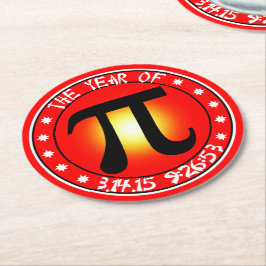 Pi 3/14/15 Jahr 9:26:53 Runder Pappuntersetzer