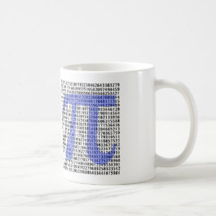 Pi 3,14 auf hundert Stellen Kaffeetasse
